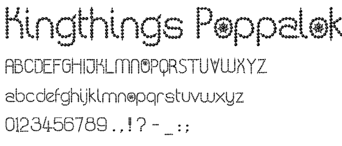 Kingthings Poppalok font